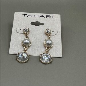 Tahari Gold and Silver Drop Earrings - NWT